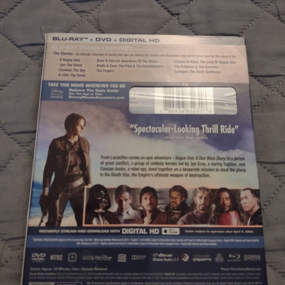 ROGUE ONE STAR WARS BLU-RAY+DVD+DIGITAL HD - Picture 3 of 3